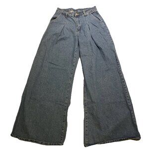 Y2K Style Jeans Women’s Sz 30 *27x28* Blue High Rise Wide Leg Denim 90’s Hip Hop